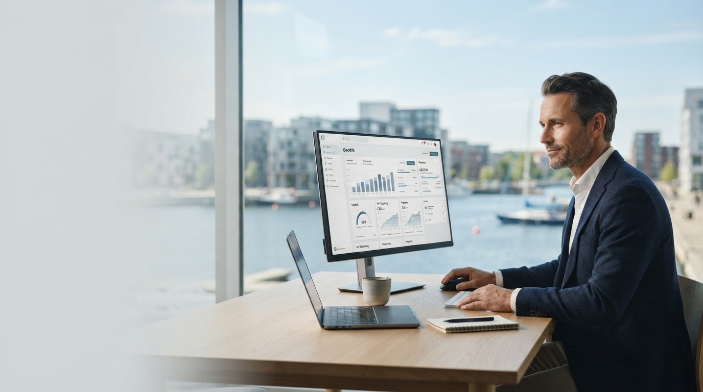 Det Danske Pensionsopsparingsprogram — dashboard der viser AI-drevet dataanalyse og risikostyring